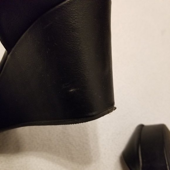 Platform Sandals Ankle Strap Peep Toe Wedge US 6 Bamboo - Picture 13 of 15